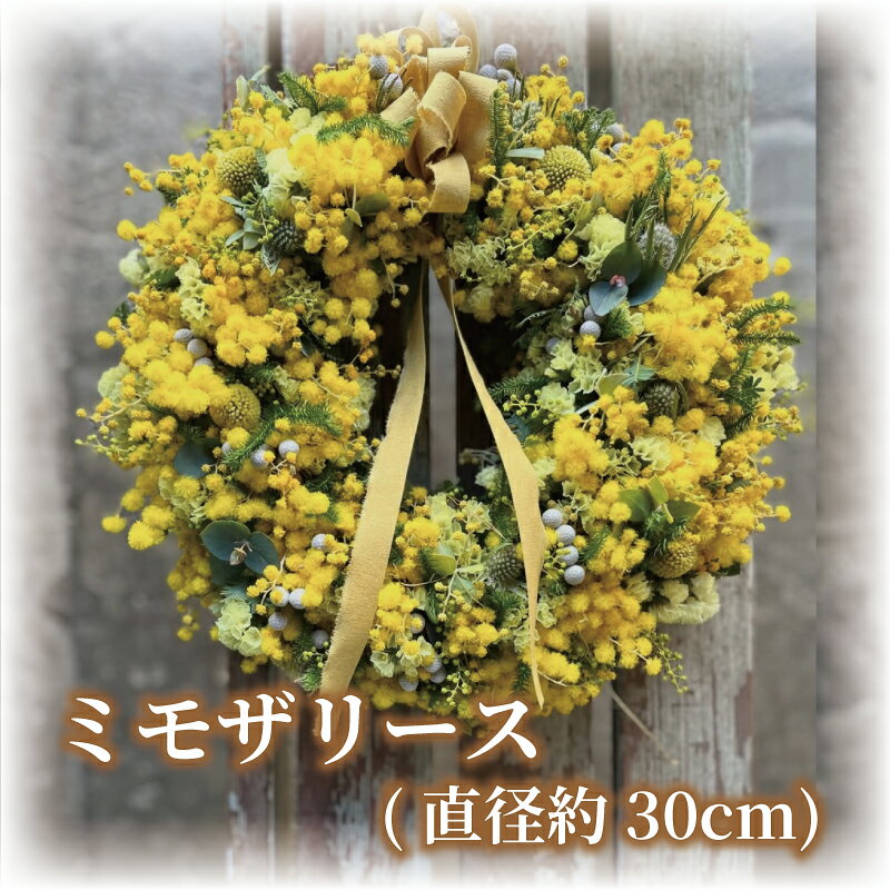 【ふるさと納税】 ミモザリース ミモザ リース 先行予約 花 期間限定 フレッシュリース インテリア プレゼント お花 はな おはな ギフト フレッシュ 贈り物 贈答 かわいい おしゃれ フラワー 壁飾り フラワー アレンジ hana 人気 ヘリアントスガーデン 神奈川 湘南 藤沢