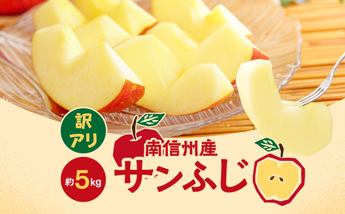 【 訳あり品 】 長野県産 ・ サンふじ (約5kg)＜2027年1月上旬～2月上旬発送＞ | 果物 くだもの フルーツ 訳あり サンふじ サンフジ りんご リンゴ 林檎 長野県 信州 南信州 飯田市