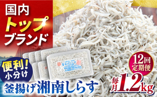 【全12回定期便】釜揚げしらす1.2kg（150ｇ×8パック）しらす シラス 釜揚げ かまあげ 魚 さかな 国産 冷凍 小分け 朝ごはん 料理 神奈川県 横須賀市 定期 定期便【かねしち丸水産】 [AKFL008]