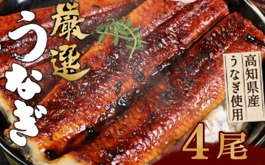 
                  厳選うなぎ４尾｜国産 鰻 うなぎ蒲焼き ウナギ 国産うなぎ うな重 ひつまぶし タレ付き 人気 おすすめ 惣菜 加工食品 おかず 土用の丑の日 父の日 高知県 室戸市
                