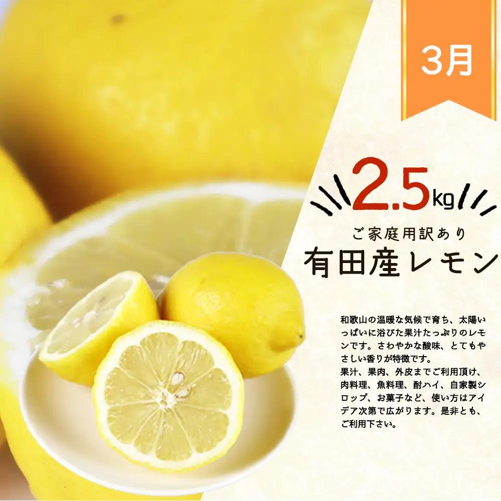 〈定期便〉【1・2・3月 全3回】紀州和歌山産旬のご家庭用柑橘セット(みかん・不知火・レモン)｜ﾌﾙｰﾂ※離島への配送不可
