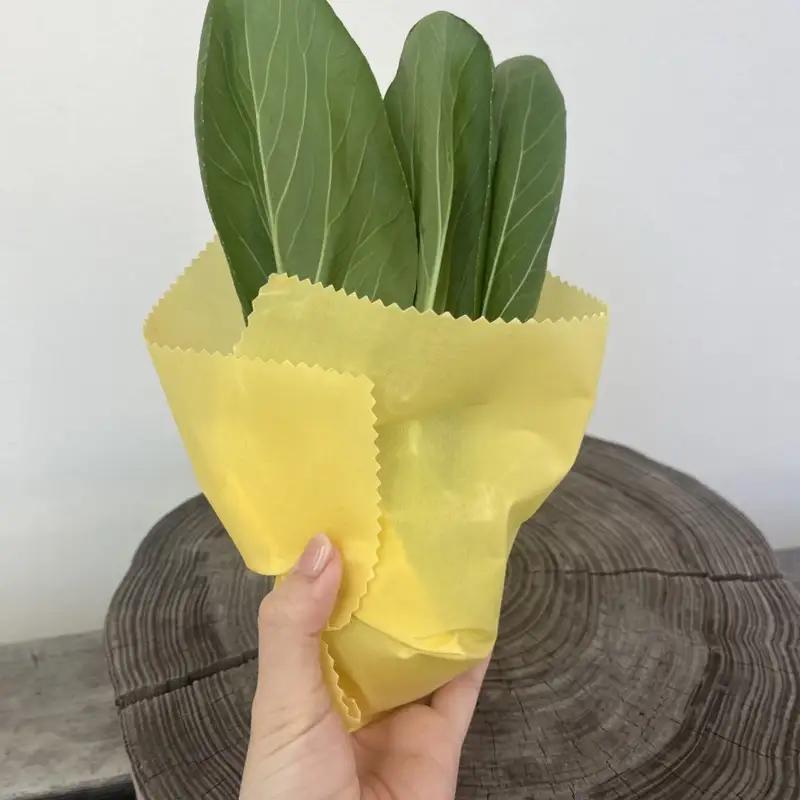 【食品用ラップの代わりに！】蜜蝋ラップ(綿・無地) 繰り返し使える エコラップ