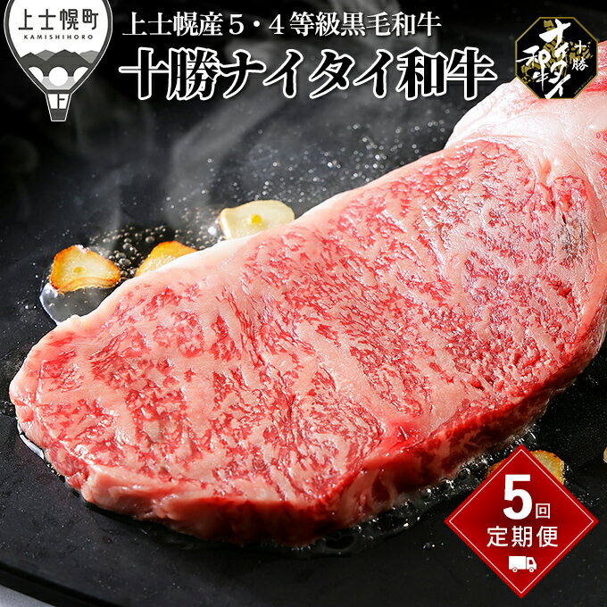 【ふるさと納税】十勝ナイタイ和牛 定期便 5ヵ月コース 計5回 北海道産 牛肉 5・4等級黒毛和牛 オレイン酸含有率55%以上 サーロイン ミスジ ステーキ モモ 冷凍ハンバーグ レビューキャンペーン対象品 ※オンライン申請対応