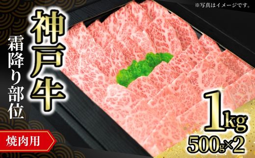 【神戸牛焼肉用（霜降り部位）1kg（500g×2） 冷凍】発送目安：入金確認後1ヶ月程度 ※配送日の指定はできません 但馬 神戸 兵庫県 但馬牛 JA たじま肉の店本店 66000円 72-10