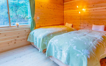 木曽ヒノキの外風呂付ヴィラ　素泊まり　4名様　滋賀県長浜市/株式会社ロハス長浜[AQAP003]