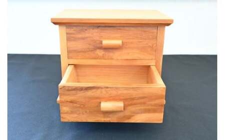 【屋久杉で創った】小物入れ2段(高橋工芸/044-1058) 家具 インテリア 小物 収納 木 木工 杉