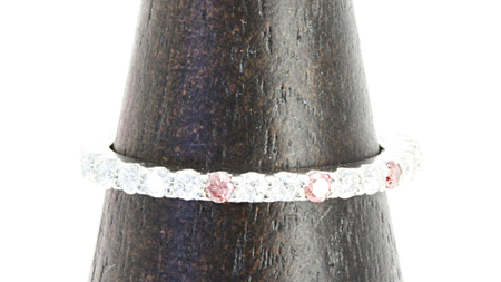 ピンクダイヤ の ハーフエタニティ 0.44ct リング ダイヤモンド リング ジュエリー アクセサリー レディース ギフト プレゼント 贈り物 [AH098sa]