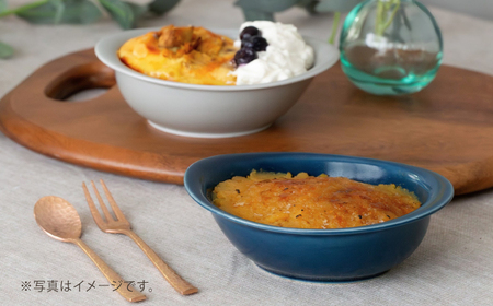 【波佐見焼】OVENWARE オーバル S〈ブルー・グレー〉2点セット【西海陶器】[OA513]