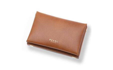 折革スリムカードケース  キャメル 【 湘南工房 】