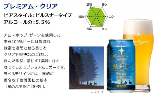 THE軽井沢ビール　6種6缶　飲み比べ　ギフトセット　6カ月定期便【 お酒 ビール 酒 地ビール クラフトビール お取り寄せ ギフト 送料無料 長野県 佐久市 】