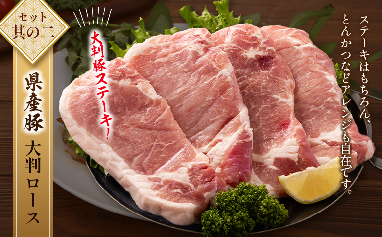 宮崎牛×県産豚 ステーキ食べ比べ 合計1.2kgセット 国産 人気 おすすめ 宮崎県産 ジューシー 冷凍【C458】 合計1.2kg