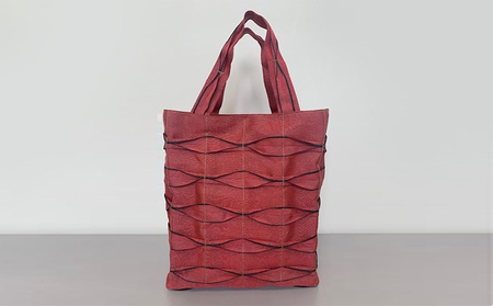 畳屋さんのヘリバッグ【手さげ（横はぎ）】 赤