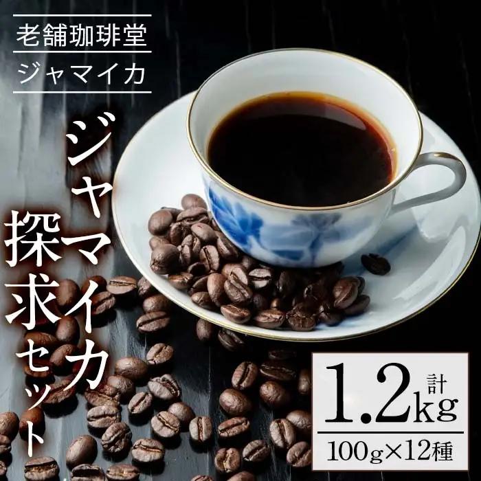 自家焙煎コーヒー　地元老舗店が贈る”ジャマイカ探究セット”（100g×12種）自家焙煎のコーヒーの詰め合わせ！店主厳選の珈琲を飲み比べてみてください♪【00-042-03】
