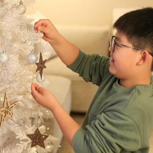 【栗】1年中飾れる 天然木のオーナメント スターセット 木製 Christmas Xmas tree kitoen（木と縁）