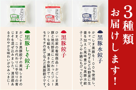 015-22 ひぃ坊家の黒豚餃子3種80個(タレ付）