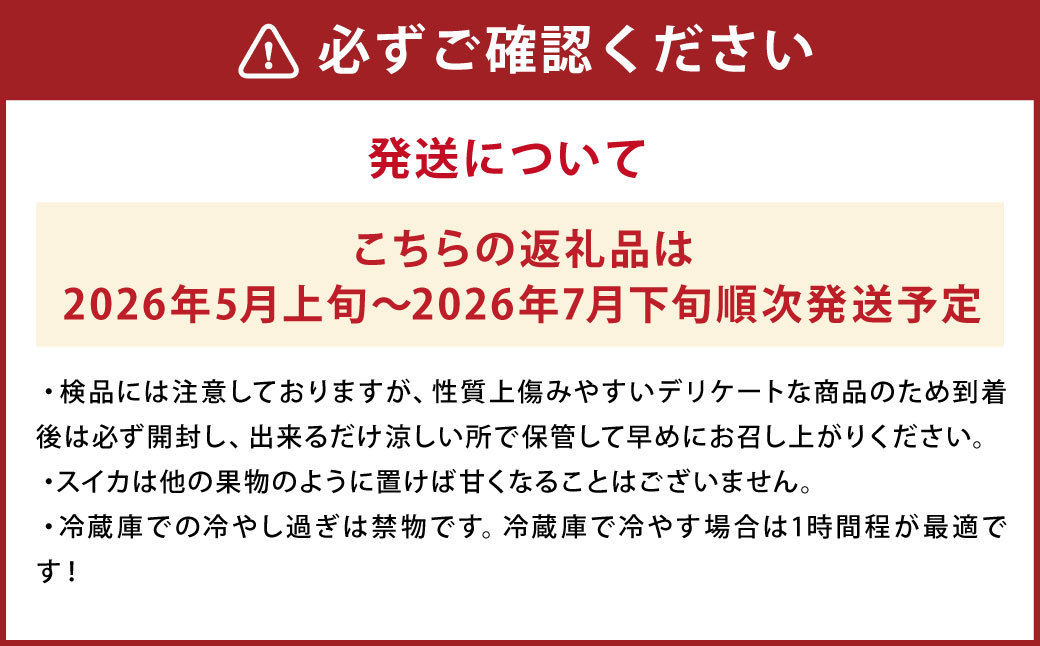 小玉スイカ 3Lサイズ以上 2玉入り 益城町 すいか 果物 フルーツ【2026年5月上旬-2026年7月下旬発送予定】