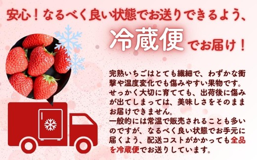 【3回定期便】西粟倉村の完熟いちご  贈答用　800g（400ｇ×2）　M-FI-B05A