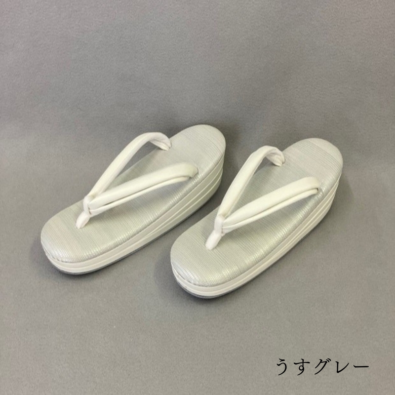[シコロ織] 高級和装ぞうり (カラー：うすグレー、サイズ：M) うすグレー M