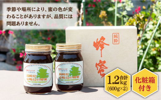 ニホンミツバチ 生蜂蜜 600g×2（化粧箱付き） 《壱岐市》【憲ちゃんハチミツ】[JCL006] ハチミツ 蜂蜜 日本蜜蜂 ギフト プレゼント 贈り物 化粧箱 60000 60000円 6万円