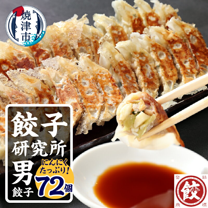 【ふるさと納税】 餃子 12個入×6パック 薄皮 にんにく 野菜 男餃子 冷凍 おかず 惣菜 おつまみ 焼津 a11-146