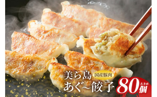 美ら島あぐー餃子 80個セット 20個入×4パック 絶品 こだわり 豚 肉 国産 ごはん おかず お弁当 冷凍 ぎょうざ ギョウザ 小分け BBQ ギョーザ 惣菜 晩酌 ギフト 手作り 生餃子 豚肉 冷凍食品 おつまみ 冷凍餃子 ブランド豚 総菜 中華 焼き餃子  沖縄県 糸満市