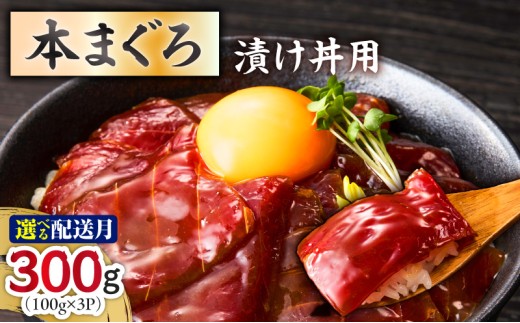 本まぐろ漬け丼用 100g×3パック【8月お届け】　M005-049-08