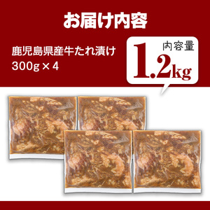 鹿児島県産 牛肉 国産 たれ漬け セット (計1.2kg) 【Rana】A851