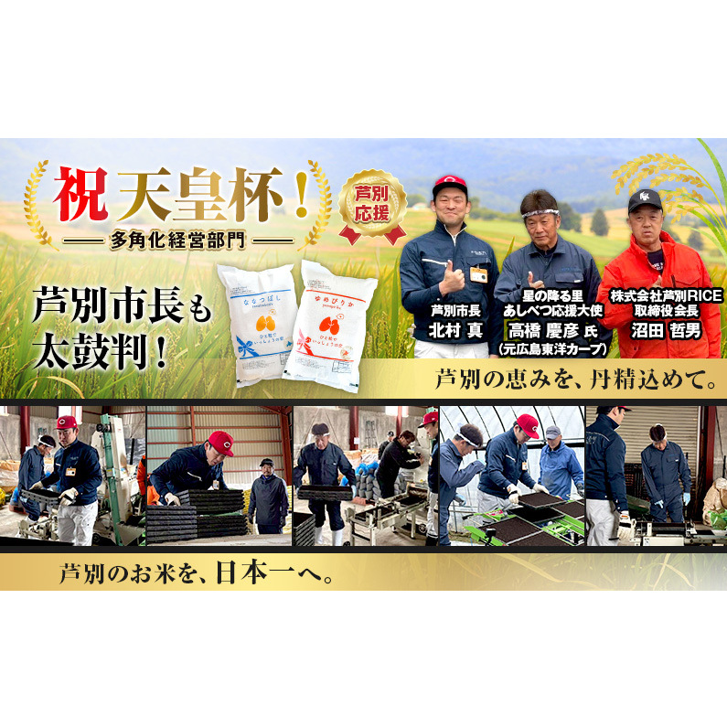 【 定期便 隔月 3ヵ月】食べ比べ ゆめぴりか ななつぼし 10kg (各 5kg ) 令和8年産 [ 3ヵ月に1回お届け ] 北海道 芦別 農家直送 精米 白米 お米 特Aランク 特A 芦別応援米_