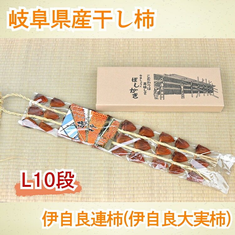 【ふるさと納税】岐阜県産干し柿 伊自良連柿（伊自良大実柿）L 10段 約1.25kg [No.726] ／ 柿 かき 果物 贈答品 ギフト 送料無料 岐阜県 ※2027年1月～発送