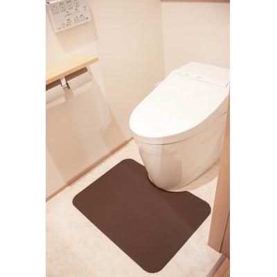 ふるさと納税 草津市 洗濯いらず、ずれない、抗菌 のふく楽　トイレマット　ダークブラウン |  | 01