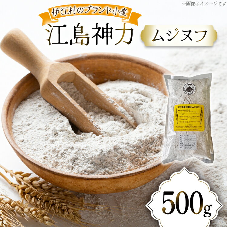 【ふるさと納税】 小麦粉 全粒粉 伊江島産 江島神力 ムジヌフ 500g [カフェ・イーサビ（cafe E-SABI) 沖縄県 伊江村 ie47bgj640000] 沖縄 小麦 クリポス メール便 メール便対応