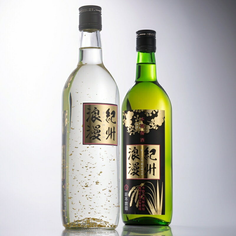 【ふるさと納税】 飲み比べセット　紀州浪漫＆プレミアム紀州浪漫 各720ml×2本 / みなべ町 紀州南高梅 南高梅 梅酒 お酒 うめ酒 アルコール リキュール ギフト プレゼント 贈り物 誕生日 お祝い セット