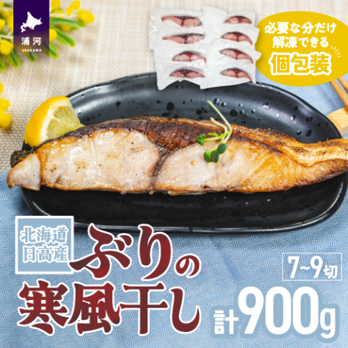 北海道日高産 ブリの寒風干し(計900g)[15-1374]