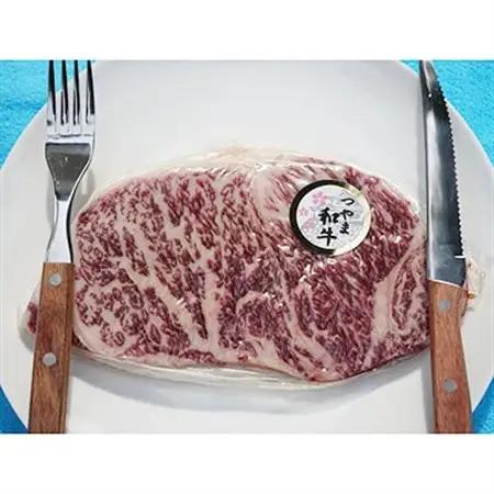 津山生まれ・津山育ち【つやま和牛】霜降りステーキ(リブロース・サーロイン)　600g(3枚)【配送不可地域：離島】【1030616】
