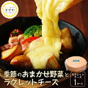 【ふるさと納税】なまら十勝野 季節 の おまかせ 野菜 ラクレットチーズ 1ホール 3,700g以上 セット 詰め合わせ 季節限定 モールウォッシュ 良質 芳醇 熟成 ベジタブル ジャガイモ 芋 イモ 乳製品 チーズ ちーず ラクレット 国産 北海道産 道東 北海道 十勝 芽室町