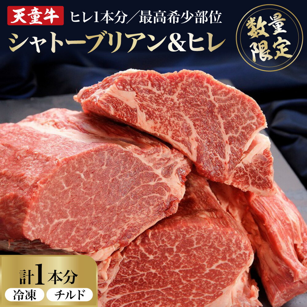 【ふるさと納税】【数量限定】 希少 部位 天童牛 シャトーブリアン ひれ 1本分 （選べる 冷凍 / チルド ） 国産 黒毛 和牛 牛肉 ブランド牛 山形牛 ヒレ肉 ヒレ 赤身 肉 ステーキ 鉄板焼き ご家庭用 のし 贈答 ギフト お取り寄せ 食品 送料無料 【 山形県 天童市 】