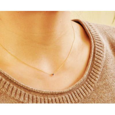 ふるさと納税 中央市 K18イエローゴールドブルーサファイヤネックレス |  | 02