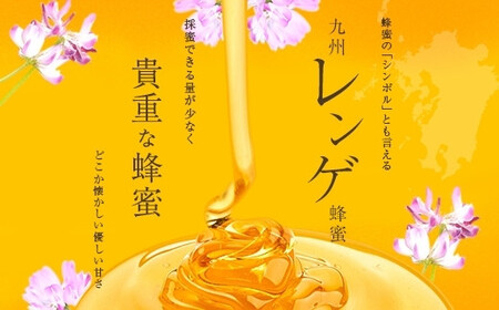 ＜国産＞かの蜂 九州レンゲ蜂蜜【300g×2個】採蜜できる量が少ない貴重な純粋蜂蜜　024-005