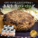 【ふるさと納税】GYU-YA VILLA シェフマルシェ 氷見牛 生ハンバーグ（5個入り）冷凍　富山県 氷見市 ハンバーグ 惣菜 氷見牛 ギフト