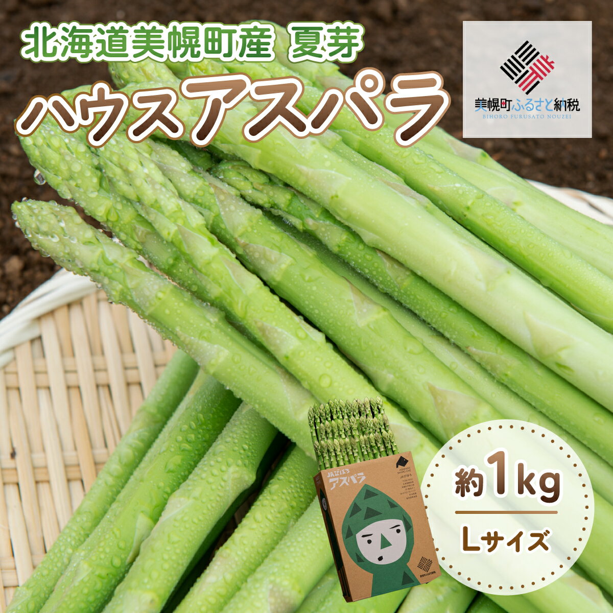 【ふるさと納税】[先行受付]2025年産 ハウスアスパラ(夏芽) L サイズ 約1kg【配送不可地域：離島】【 アスパラ ハウスアスパラ 野菜 健康 北海道 美幌町 送料無料 】 BHRG017