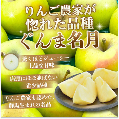 【26年1月~3月出荷】平均糖度13度以上! ぐんま名月 約3kg 訳あり りんご 青森県産【配送不可地域：離島】