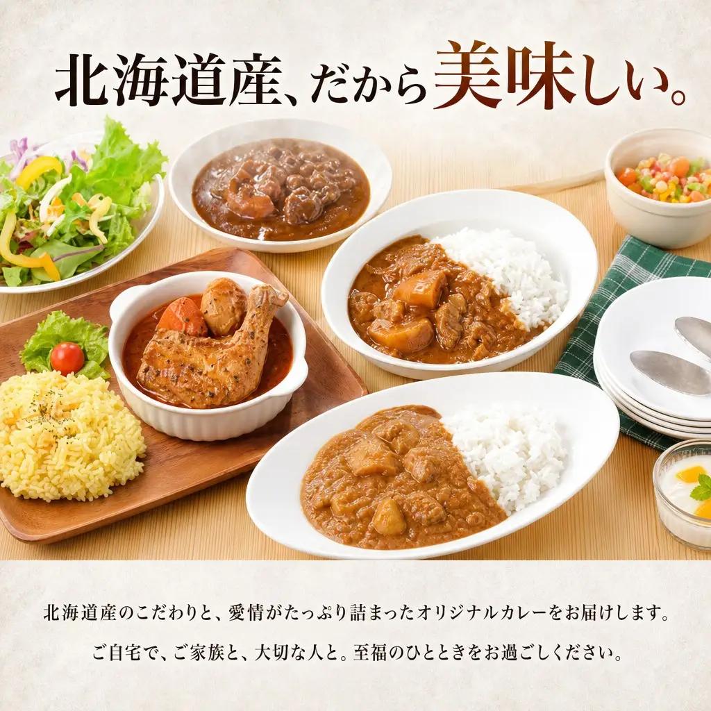 ビーフカレー 2個 ＆ ポークカレー 2個 計4個 食べ比べ セット 中辛 牛肉 ポーク 豚 業務用 レトルトカレー 保存食 備蓄 まとめ買い 北海道 弟子屈町 3750