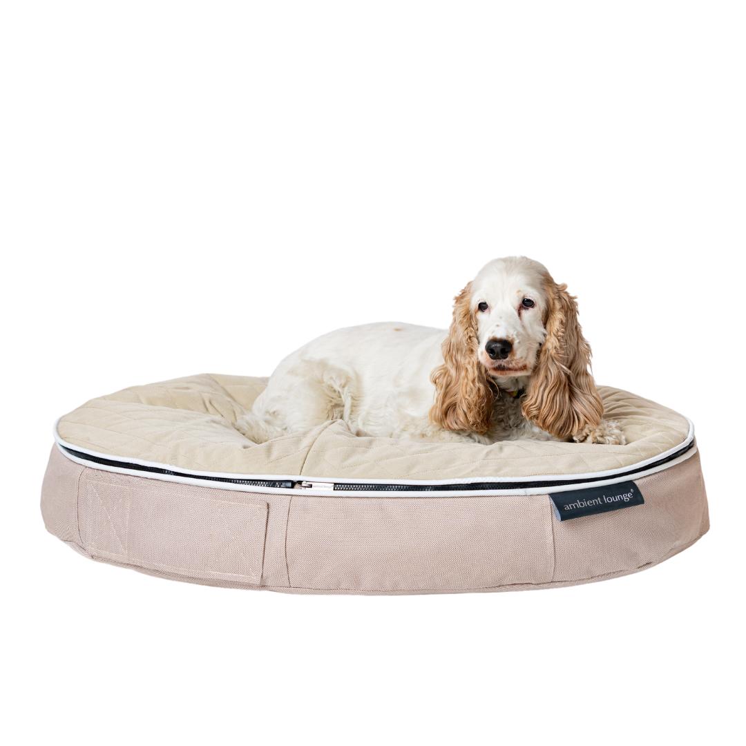 
                  【アンビエントラウンジジャパン】犬ペットラウンジ  Low ベージュ・キルトベージュ（Mサイズ）※体重25㎏未満の中型犬向け　犬用 中型犬 ベッド ペットベット 洗える カバー
                