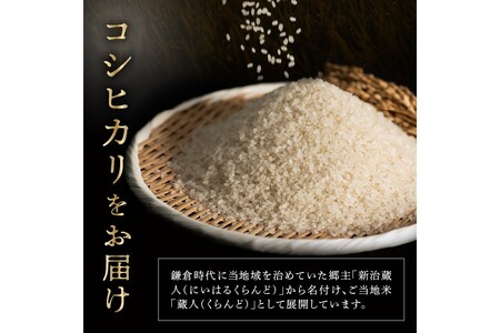 【定期便6回】令和7年産 特別栽培米コシヒカリ 蔵人（くらんど） 精米5kg