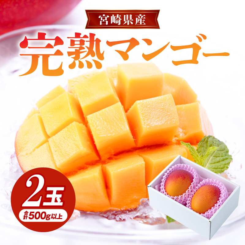 《2026年発送先行予約》【数量・期間限定】宮崎県産 完熟マンゴ－ 2玉_M184-001_02