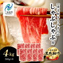 【ふるさと納税】 福島県二本松市産 黒毛和牛うすぎり しゃぶしゃぶ用 4kg(500g×8パック) 肉 牛肉 牛 国産牛 赤身 黒毛 和牛 しゃぶしゃぶ 薄切り パック 小分け 人気 ランキング おすすめ ギフト 福島 ふくしま 送料無料 【コーシン】