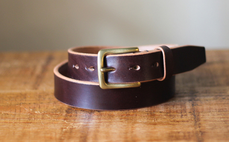 【minca】幅30mmベルト/36インチ  栃木レザーの希少な「ハーネスレザー」使用の贅沢な1枚革のレザーベルト/チョコ/HL-B01/CHOCO/minca　584【小物 ファッション 人気 おすすめ 】