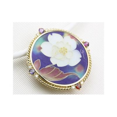 ふるさと納税 桜川市 「桜川七宝」より初重桜の七宝ペンダント |  | 01