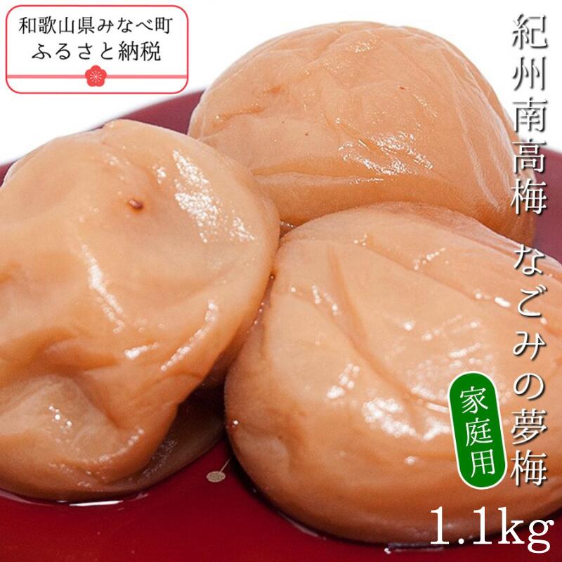 【ふるさと納税】紀州南高梅なごみの夢梅〔家庭用〕 1.1kg | 訳あり 《日本一の梅の産地》 紀州 紀州梅干 和歌山 梅 うめ ウメ 梅干し 梅干 塩分控えめ 減塩 はちみつ梅 甘口