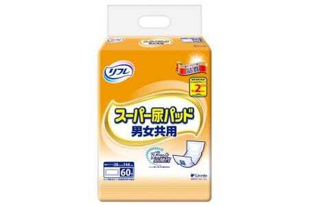 リフレ スーパー尿パッド男女共用60枚×2パック 尿ケア 【 リフレ 】